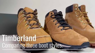 Comparing The Timberland 6inch Boot The Treeline Mid Hiking Boot ampThe Euro Sprint Hiker Boot [upl. by Witha]