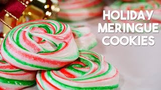 Holiday Meringue Cookies RECIPE【美菓子】ホリデーメレンゲクッキー、作りました [upl. by Akissej343]