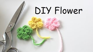 How to Crochet a Simple Flower  Easy Crochet Flower Appliqué  Small Crochet Flowers  Quick Craft￼ [upl. by Ayidah152]