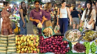 AMAZING Cambodian Fresh Street Market Food Compilation  Dry Fish Mango Beef Vegetables amp More [upl. by Ardnaxela]