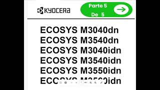 Kyocera ECOSYS M3040dn M3540dn 3040idn 3540idn 3550idn 3560idn Manual de Servicio Parte 5 [upl. by Herzen]