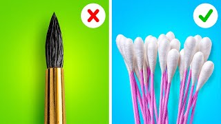 COOL PAINTING HACKS AND ART IDEAS FOR BEGINNERS [upl. by Yngiram249]