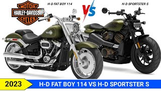 2023 HARLEY DAVIDSON FAT BOY 114 VS 2023 HARLEY DAVIDSON SPORTSTER S [upl. by Gravante]