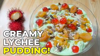 Creamy Rambutan Layer Pudding Recipe  Mallika Joseph [upl. by Llyrat]