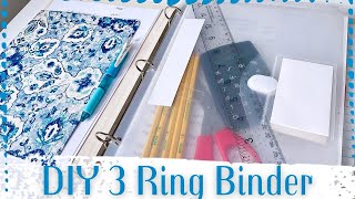 How to make a 3 Ring Fabric Binder from scratch [upl. by Mccallion]