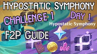 Hypostatic Symphony F2P Guide  Day 1 Challenge 1 Primogems  More  Genshin Impact Event [upl. by Aneekahs223]