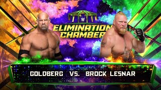 Wwe Goldberg vs Brock Lesnar Elimination Chamber Match [upl. by Zildjian]