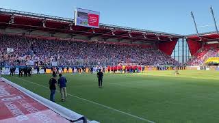 1FC Heidenheim Abpfiff in Regensburg und Aufstiegsjubel [upl. by Atsyrc]