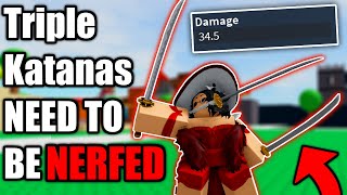 The TRIPLE KATANAS Is The BEST WEAPON NOW  Roblox Combat Warriors [upl. by Knepper37]