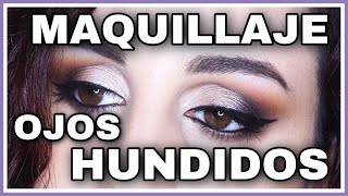 MAQUILLAJE PARA OJOS HUNDIDOS O ENCAPOTADOS  TUTORIAL PASO A PASOCONSEJOS Lidia Martinez [upl. by Trinidad]