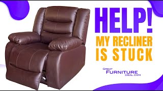 How to fix a broken recliner that is stuck in the recline position Fix broken power recliner [upl. by Dranrev632]