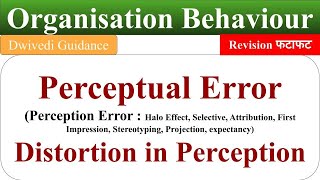 perception error in organisational behaviour perception errors and distortion perceptual error ob [upl. by Alec]