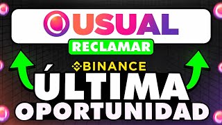 BINANCE REGALA TOKENS USUAL ANTES DE LISTARSE NUEVA LAUNCHPOOL [upl. by Ennaesor]