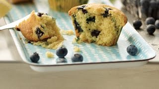 Fresh Blueberry Lemon Muffins  2012 Milk Calendar Recipe [upl. by Borer]