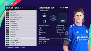 PES 2021 LEICESTER CITY winter 2022 players update [upl. by Richmound]