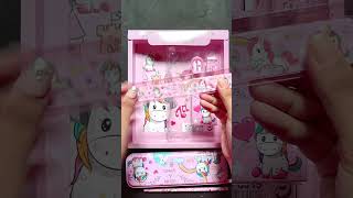 Unboxing unicorn stationery asmr shorts viral stationery unboxing [upl. by Sucramaj832]