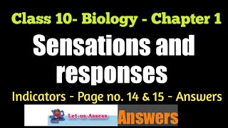 CLASS 10KERALA SYLLABUSBIOLOGYCHAPTER 1SENSATIONS AND RESPONSESINDICATORSLET US ASSESSANSWERS [upl. by Lahcsap]