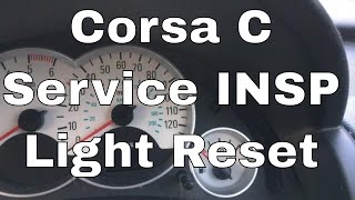 How to reset Vauxhall Corsa C service INSP warning light Corsa service light reset [upl. by Compte]