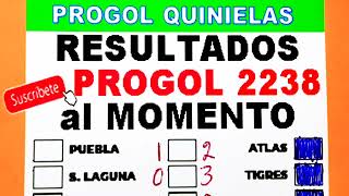 Progol 2238 Resultados FINALES Domingo 21  progol 2238  progol Revancha 2238 [upl. by Pegg]