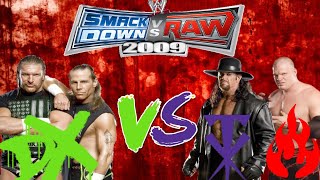 DX vs Brothers of Destruction but the guys can go WWE SVR 2009 [upl. by Herrah]