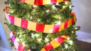 How To Make A Gryffindor House Scarf Christmas Tree Ribbon [upl. by Nahem]