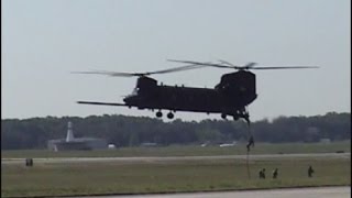 2007 Joint Services Open House  MH47 Chinook FRIES amp SPIES Demonstration [upl. by Acirahs]