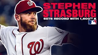 Strasburg Ks 9 as he surpasses 1500 Ks [upl. by Nolan45]