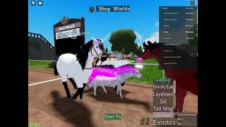 playing horse world  roblox wolf horse [upl. by Akerue]