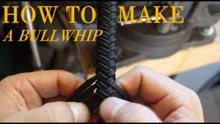 How to Make a Paracord Bullwhip  a full length tutorial by Nick Schrader [upl. by Arammat]