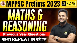 MPPSC Prelims 2023  Maths amp Reasoning PYQ  MPPSC CSAT Paper  By Adarsh Sir  MPPSC Prelims CSAT [upl. by Peacock]