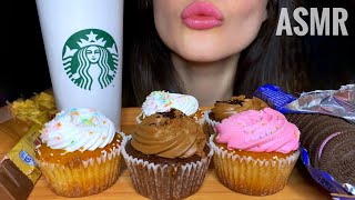 ASMR EATING 1270 KCALNo Cuts RAINBOW CUP CAKES TOBLERONE OREO MUKBANG No Talking EATING SOUNDS [upl. by Stock]