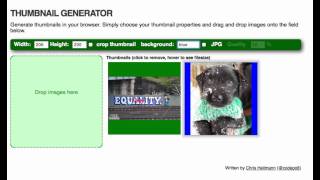 Thumbnail generator in HTML5 canvas with drag and drop [upl. by Adriena]