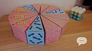 Tort din cutii felie de tort  DIY  CRAFTOTECARO [upl. by Nuhsar420]