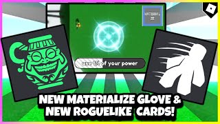 Slap Battles NEW MATERIALIZE GLOVE MORE ROGUELIKE CARDS amp 5x GAMEPASS in Upcoming FRIDAY UPDATE [upl. by Scholem167]