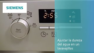 ¿Cómo ajustar la dureza del agua de un lavavajillas  SIEMENS [upl. by Ahsatel]