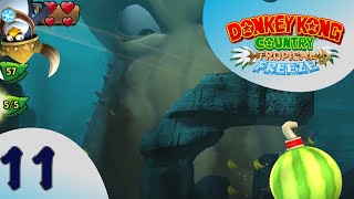 Lets Play donkey kong country tropical freeze part 11Gaint Octopus Chase100 uncommentary [upl. by Airenahs]