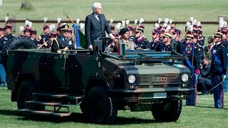 Il Presidente Mattarella al 156° anniversario dellEsercito Italiano [upl. by Htiel]