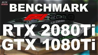 RTX 2080 Ti vs GTX 1080 Ti 3440x1440  F1 2018 BENCHMARK [upl. by Aisitel]