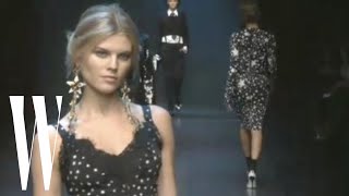 Dolce amp Gabbana Fall 2011  runway fashion show  W Magazine [upl. by Deidre833]