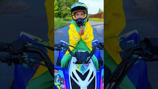 Tisha rides an ATV Yamaha through the puddles automobile nerf funny funnyvideo atv yamaha [upl. by Eeroc]