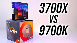 AMD Ryzen 7 3700X vs Intel i79700K  Which 8 Core CPU In 2019 [upl. by Kernan95]