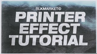 PHOTOSHOP PRINTED EFFECT TUTORIAL [upl. by Echikson]