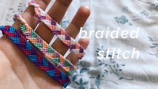 braided stitch bracelet tutorial beginner [upl. by Albright]