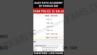 rajasthan police sub inspector salary SLIP LATEST [upl. by Anuahsal]