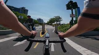 4K  NYC Bike Tour  Central Park to World Trade Center [upl. by Kemme]