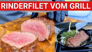 ♨️ GRILLBLITZ Rinderfilet vom Grill Chateaubriand richtig grillen am Stück Gasgrill Filet braten [upl. by Oralia]