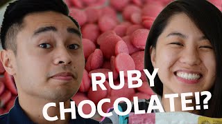 New 4th Type of Chocolate We Taste Ruby Chocolate [upl. by Kalie433]