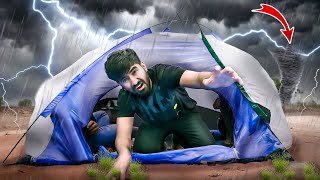 Camping in Dangerous Cyclone  Last Camping 😨 [upl. by Osugi]