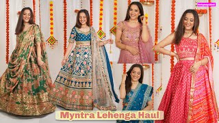 Tried Designer Lehengas From Myntra  Designer Lehenga Haul  Perkymegs Hindi [upl. by Yahsed]