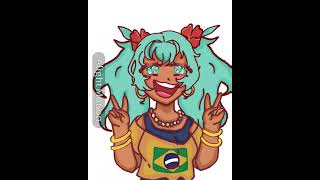 Brazillian miku trend☆ hatsunemiku drawing [upl. by Hnacogn]